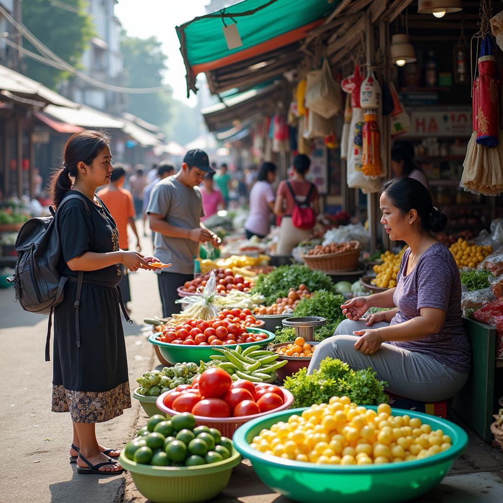 Hoạt động mua bán sầm uất tại Chợ Rạch Dừa, Vũng Tàu